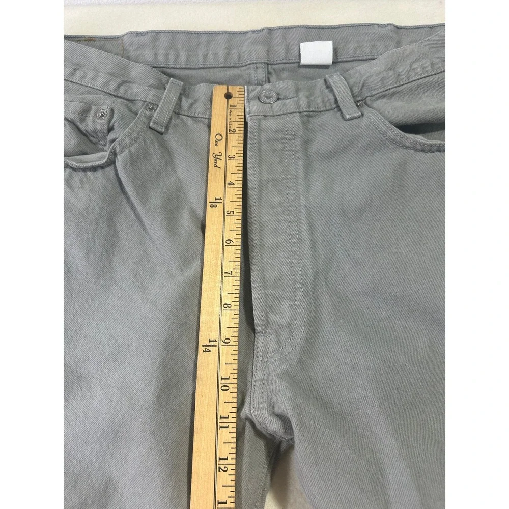 Levis 501 Original Fit Grey Denim Jeans Mens Straight Leg Button Fly 100 Cotton